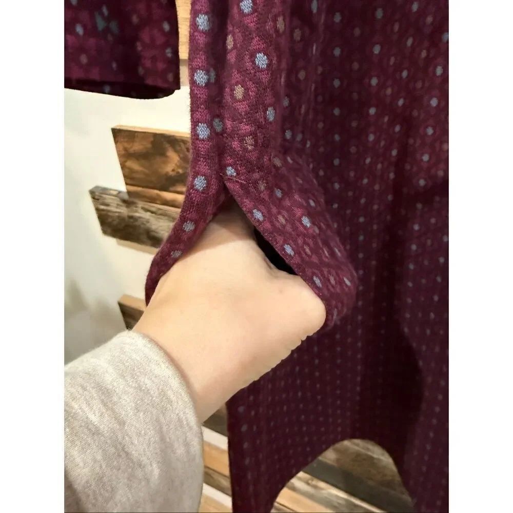 Gudrun Sjoden midi burgundy dress size Large - Picture 4 of 8